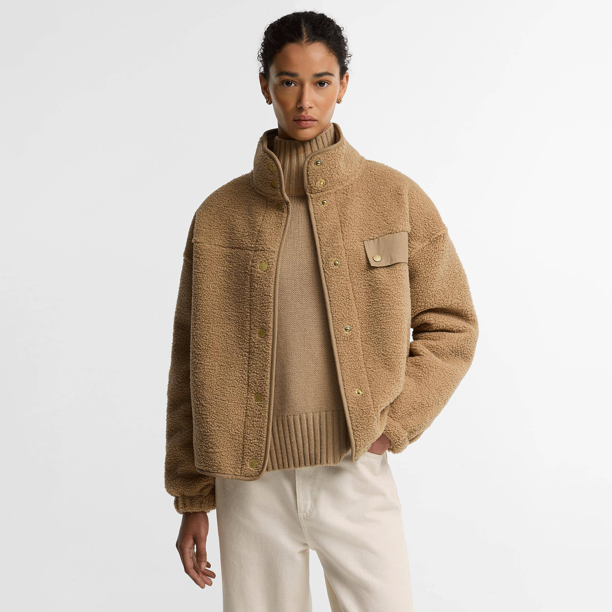 Barbour Women’s Mabel Bonded Fleece Jacket Warm Trench