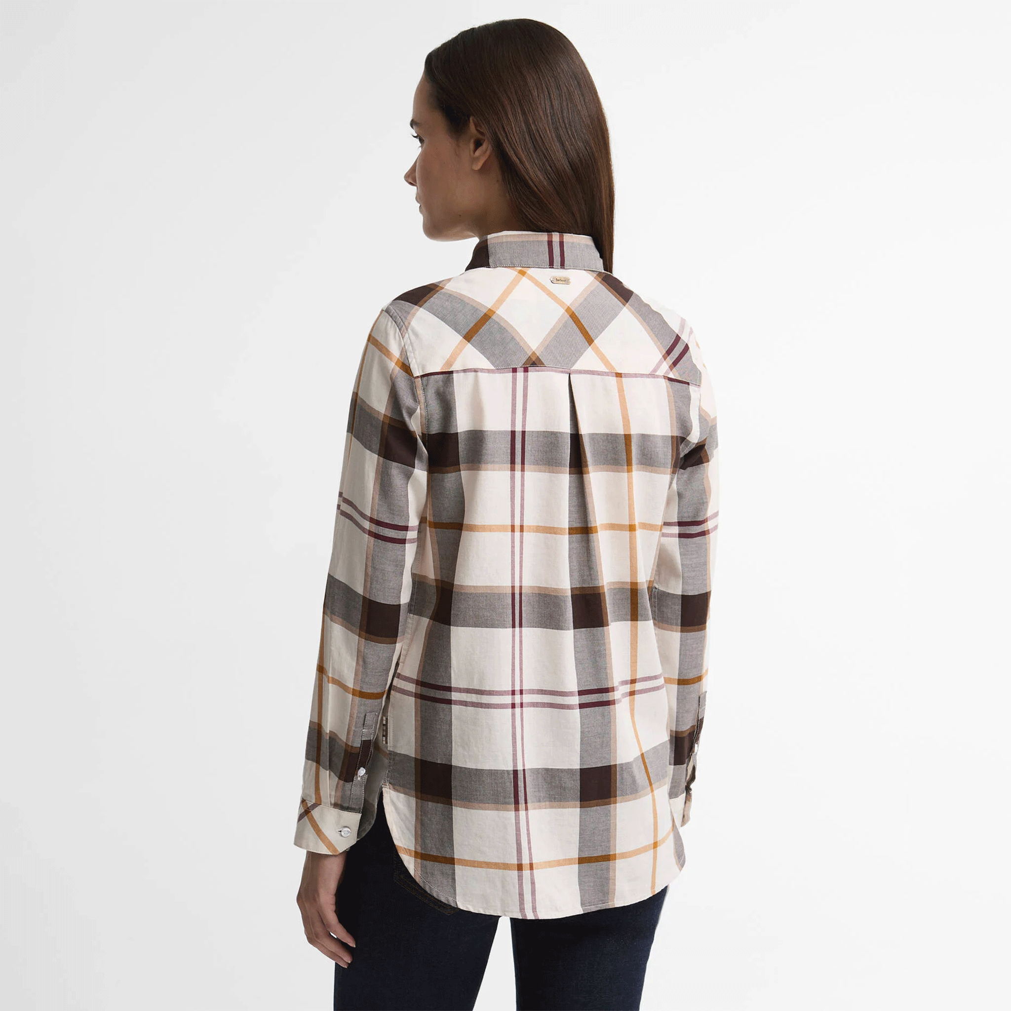 Barbour Women’s Moorland Relaxed Tartan Shirt Ecru Muted Tartan