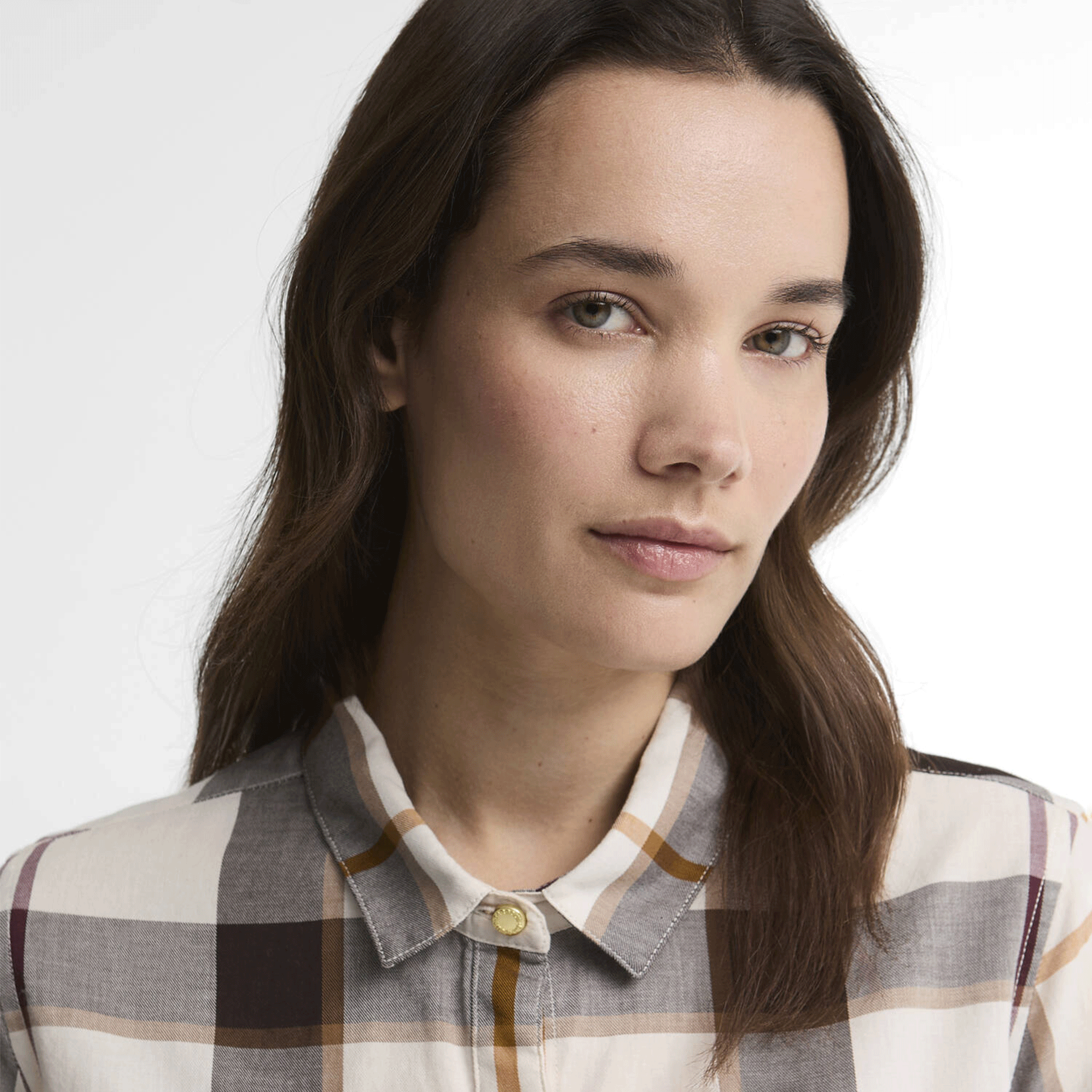 Barbour Women’s Moorland Relaxed Tartan Shirt Ecru Muted Tartan
