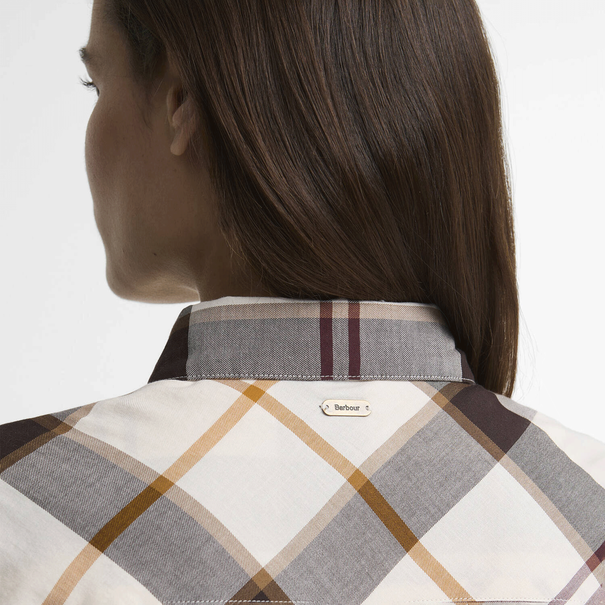 Barbour Women’s Moorland Relaxed Tartan Shirt Ecru Muted Tartan