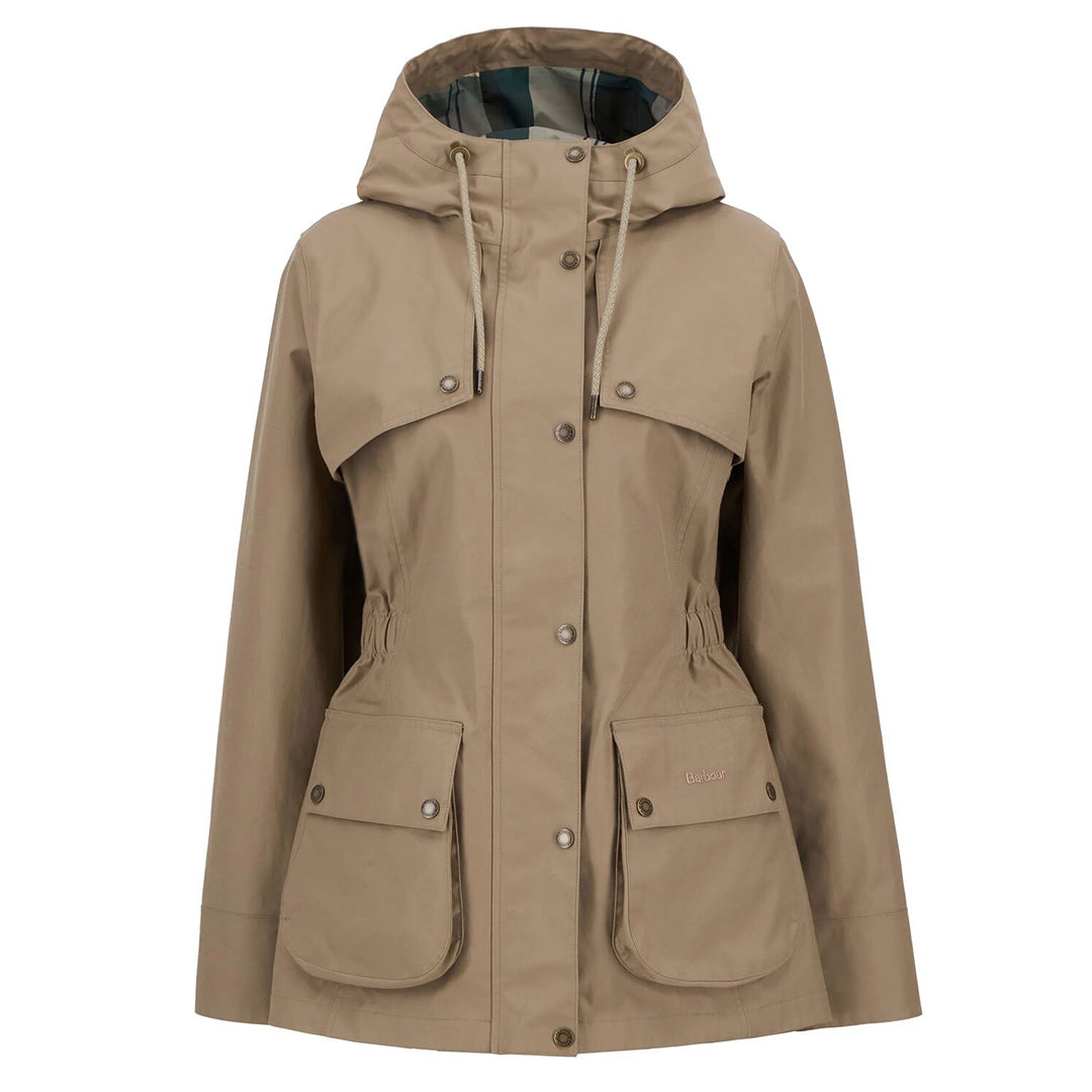 Barbour Maple Ladies Waterproof Jacket Military Brown-Ancient Tartan