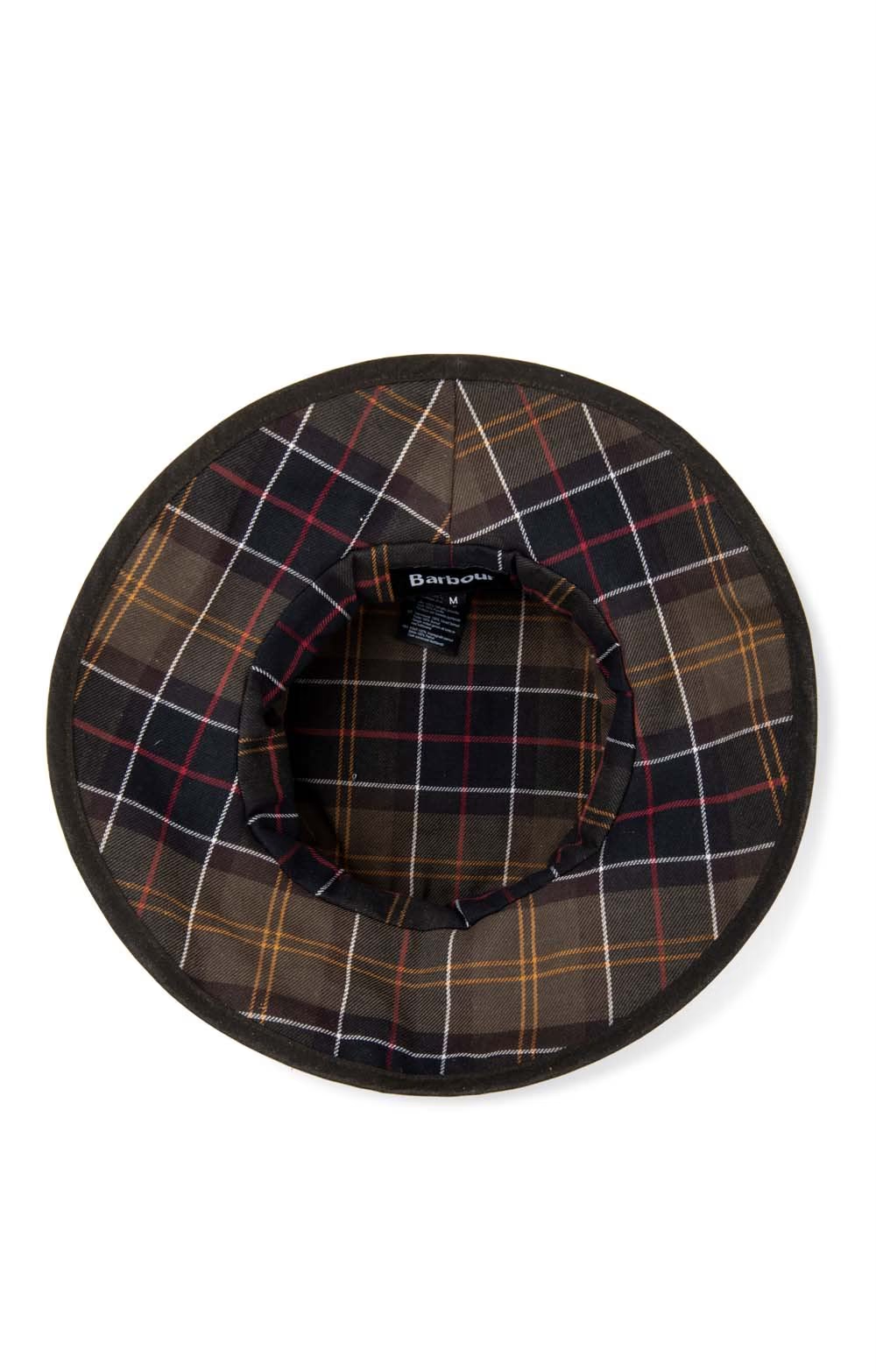 Barbour Ladies Tartan Lined Wax Sports Hat Olive