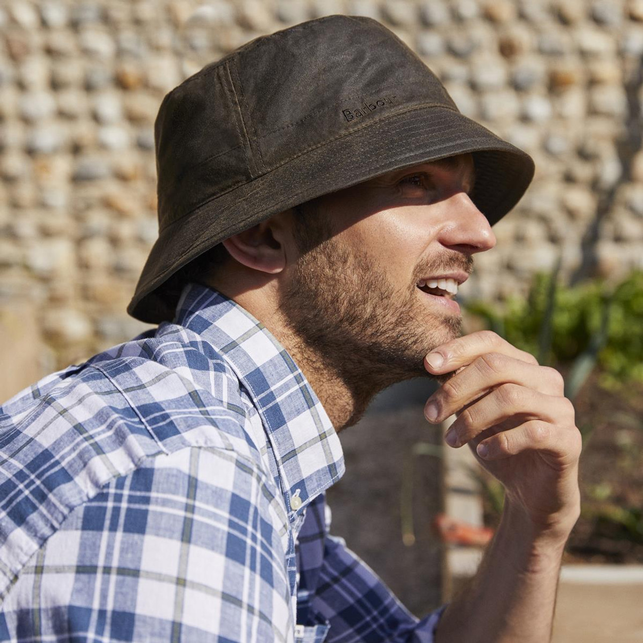 Barbour Milton Rustic Waxed Sports Hat Olive