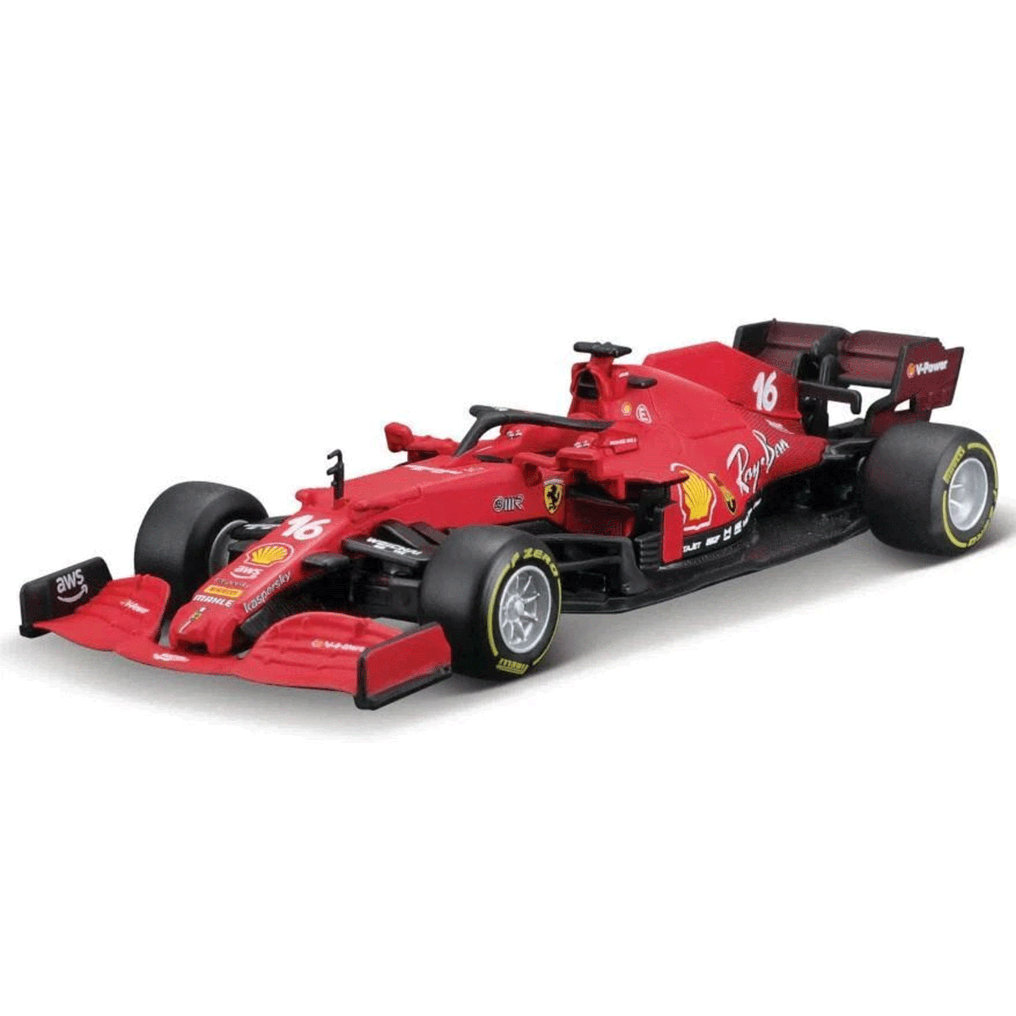 Bburago Ferrari SF21 F1 #16 Charles Leclerc 2021 Formula 1 Diecast Model Car 1:18 Scale Red