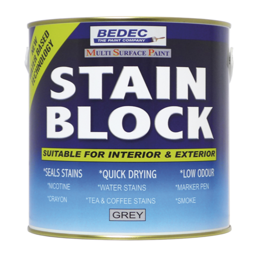Bedec Interior &amp; Exterior Stain Block Grey 750ml