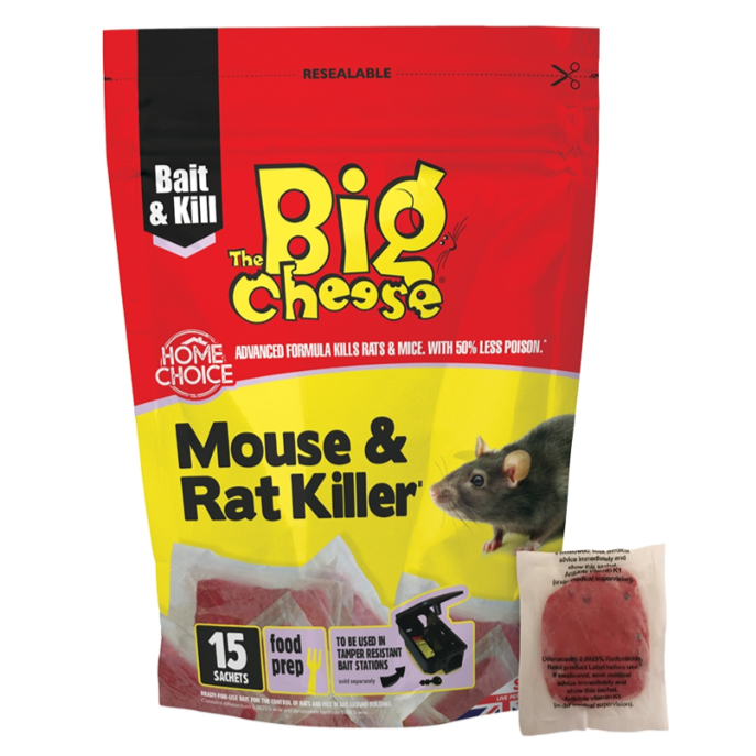 Big Cheese Mouse &amp; Rat Killer Pasta Bait Sachets (15 Pack) 1