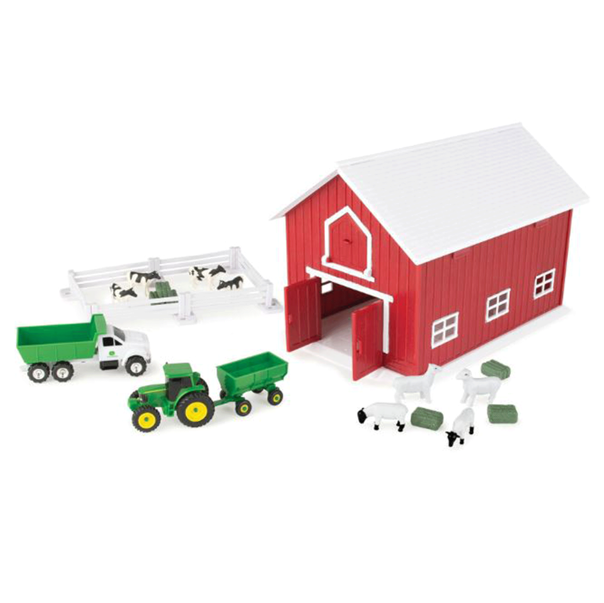 Britains John Deere Barn Playset 24pcs 1:64 Scale