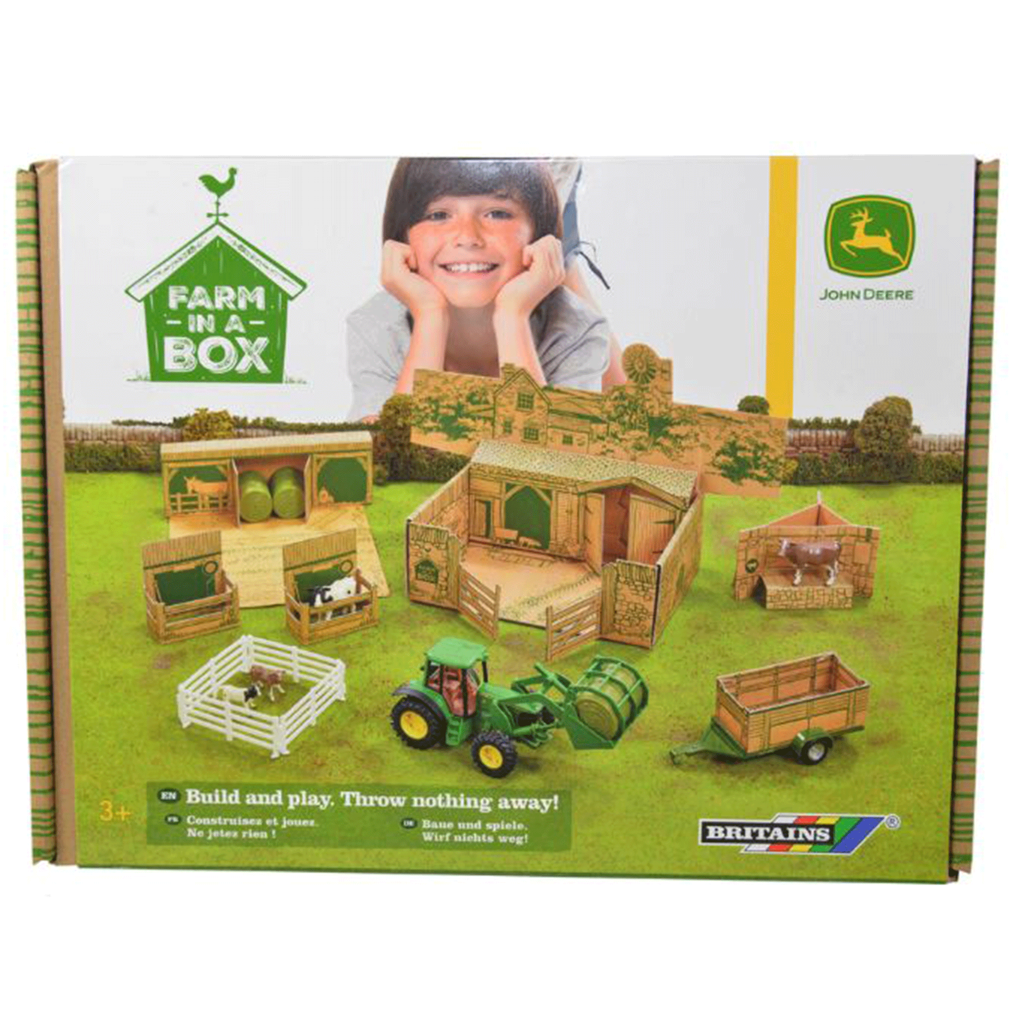 Britains John Deere Farm in a Box Playset 1:32 Scale