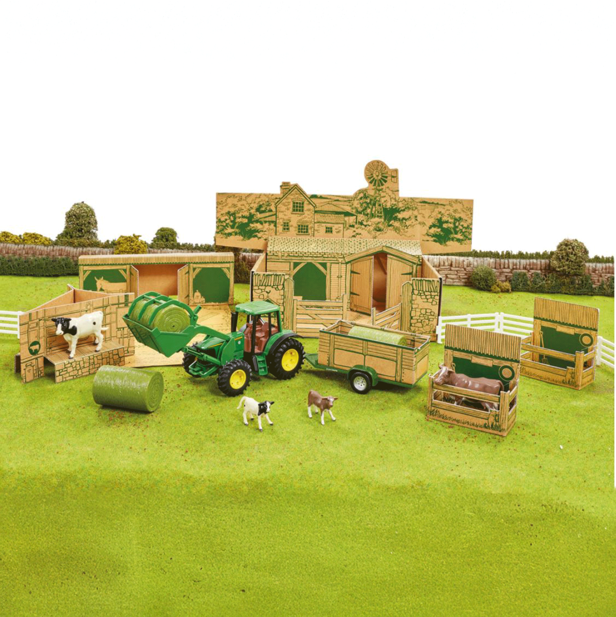 Britains John Deere Farm in a Box Playset 1:32 Scale
