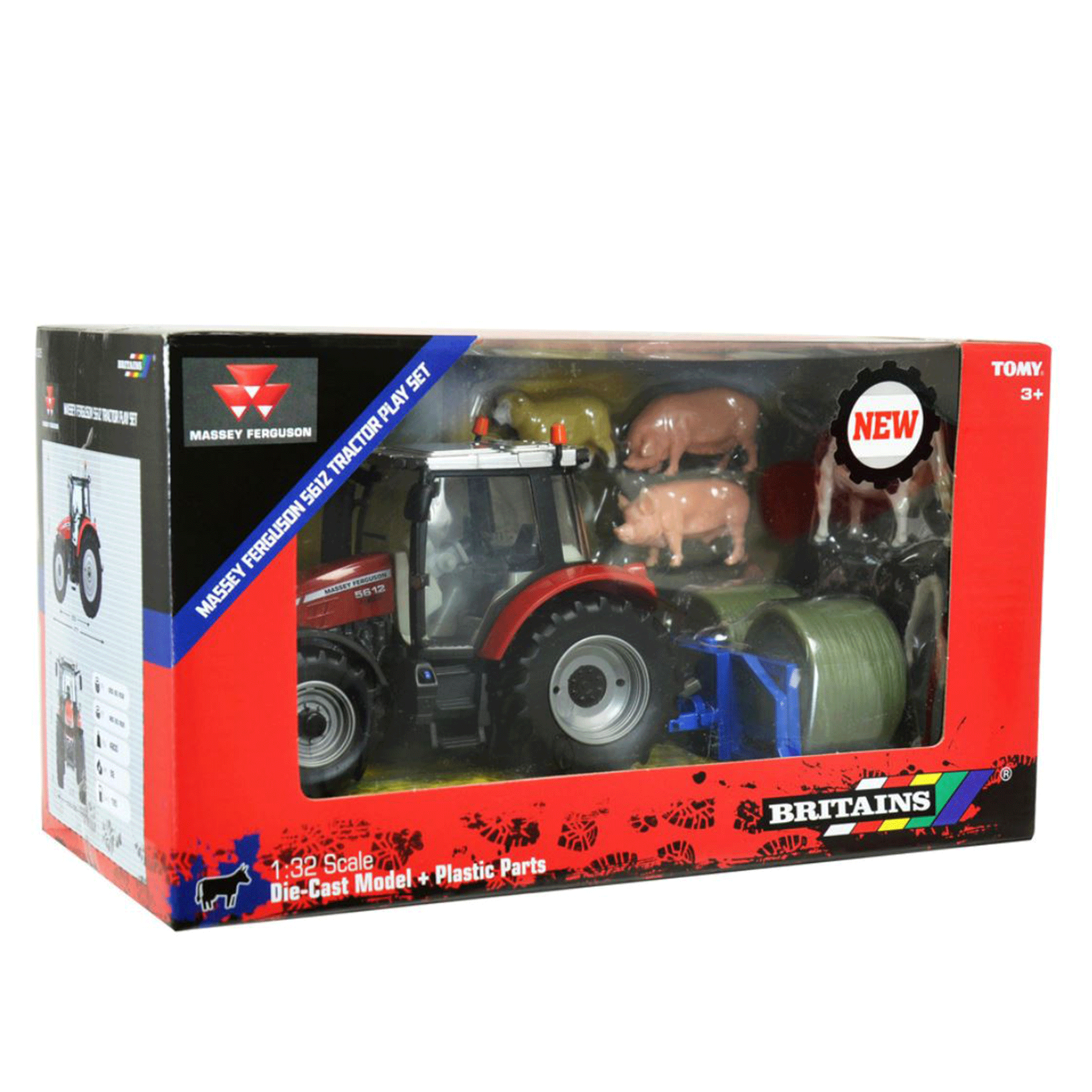 Britains Massey Ferguson 5612 Tractor Playset 1:32 Scale