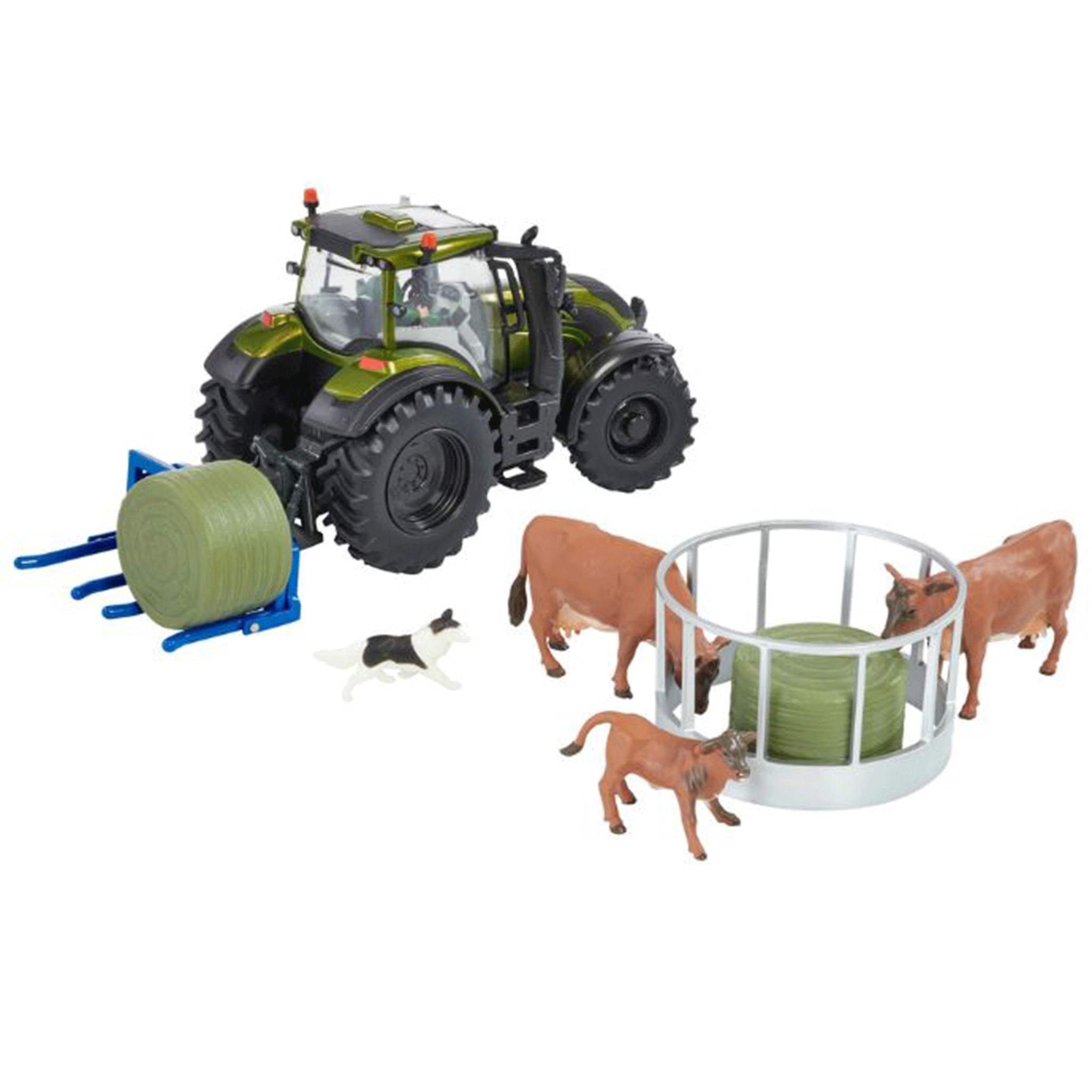 Britains Metallic Olive Green Valtra Playset 1:32 Scale