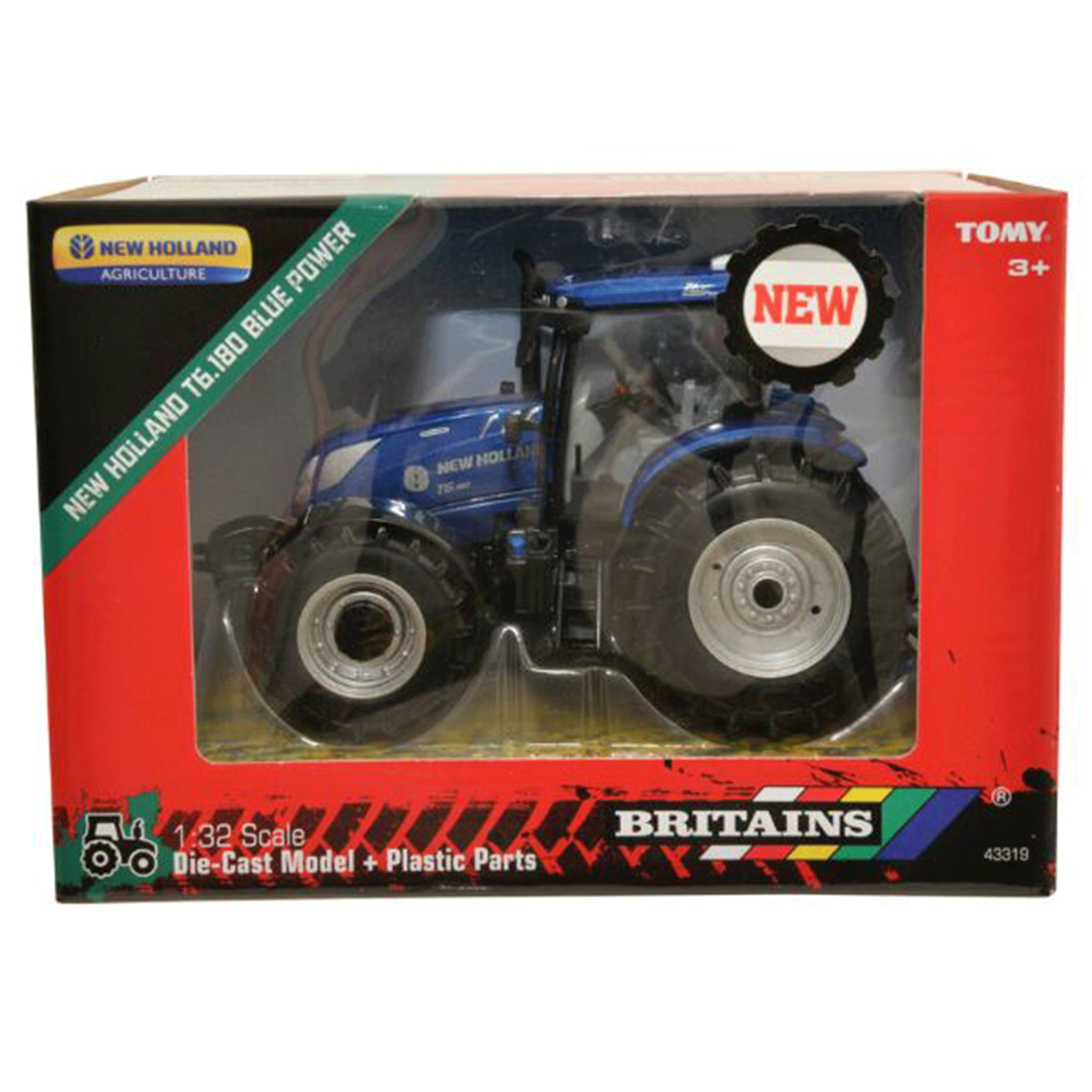 Britains New Holland T6.180 Blue Power Tractor 1:32 Scale