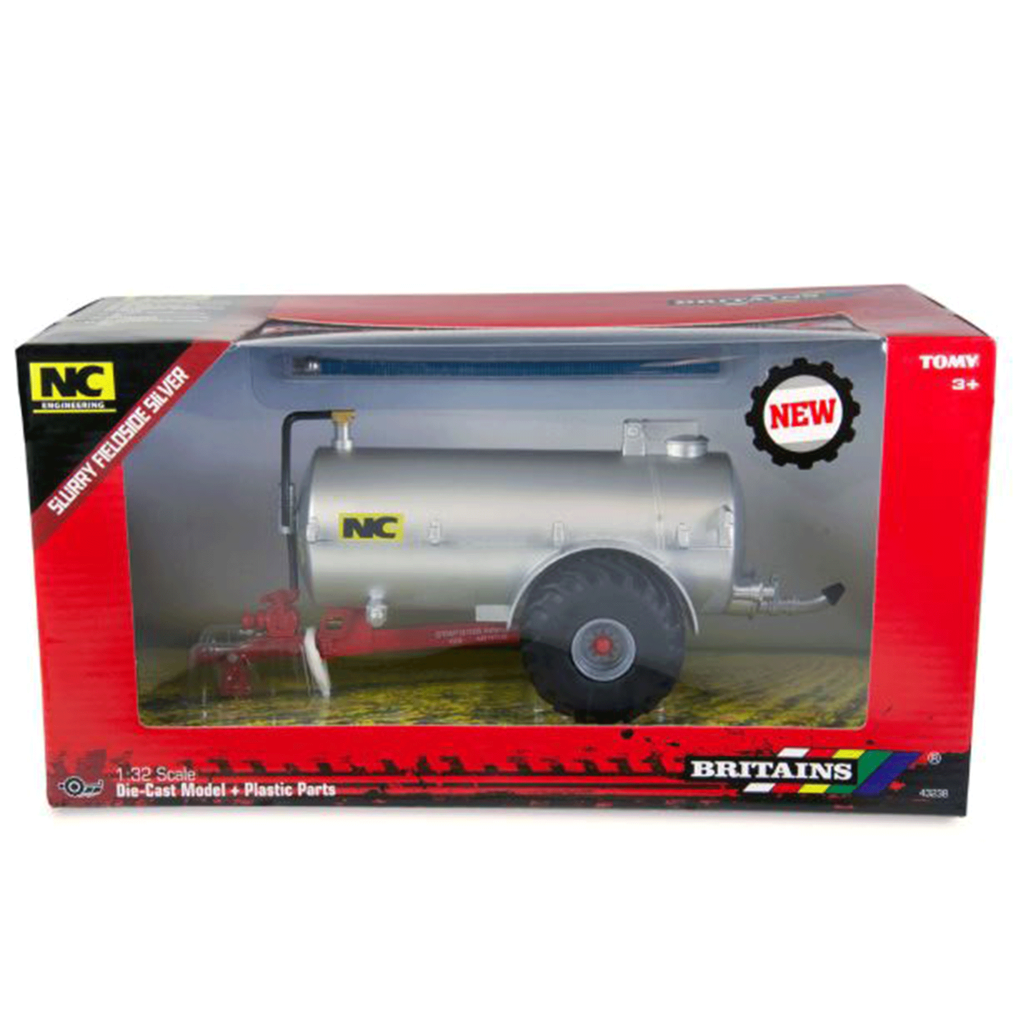 Britains Slurry Tanker Fieldside Silver 1:32 Scale