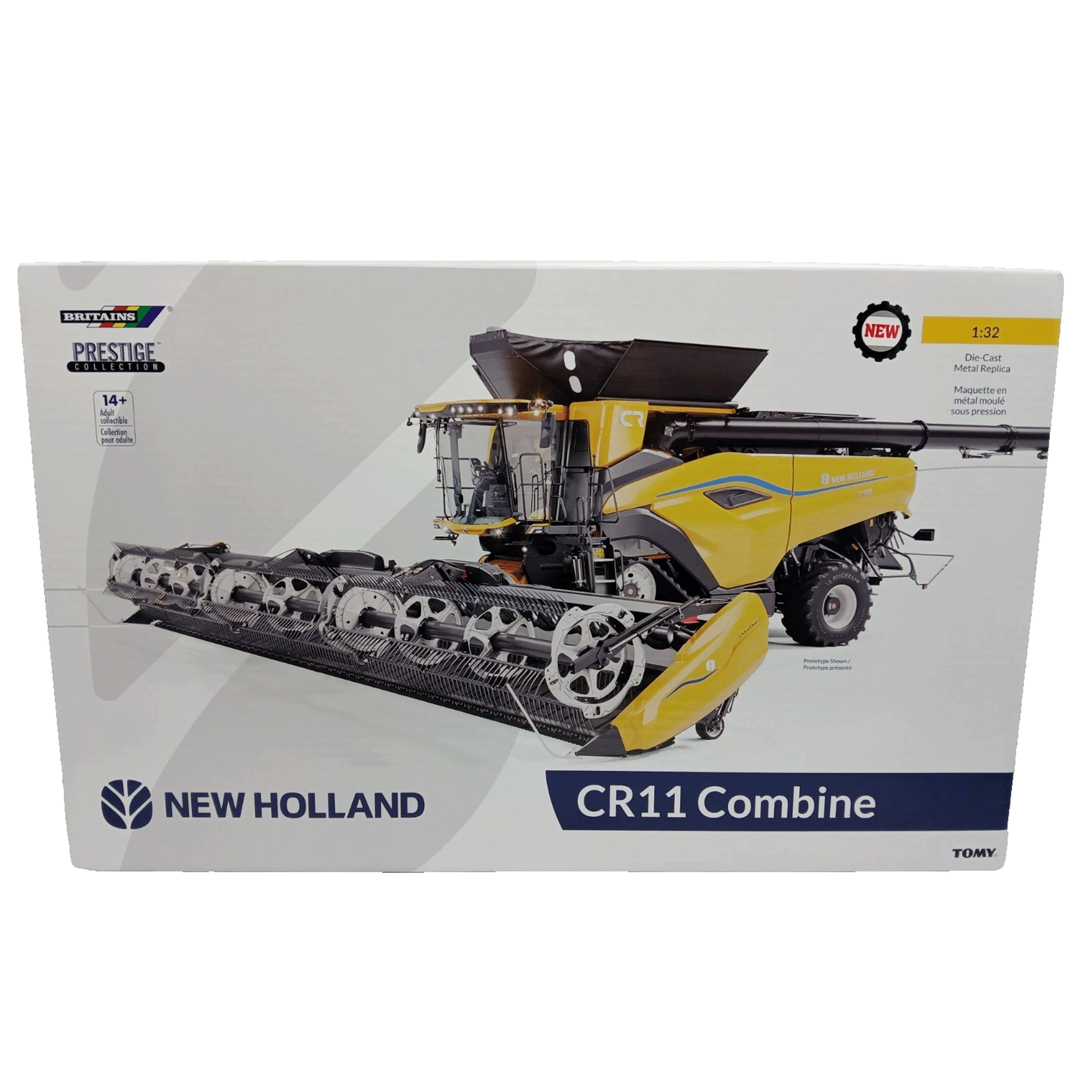 Britains New Holland CR11 Combine with Draper & Corn Heads - Prestige Collection