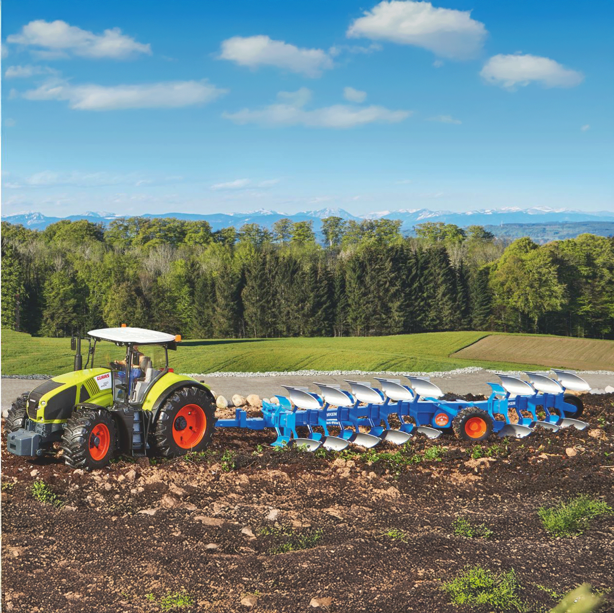 Bruder Lemken Semi-Mounted Reversible Plough Vari-Titan 1:16 Scale