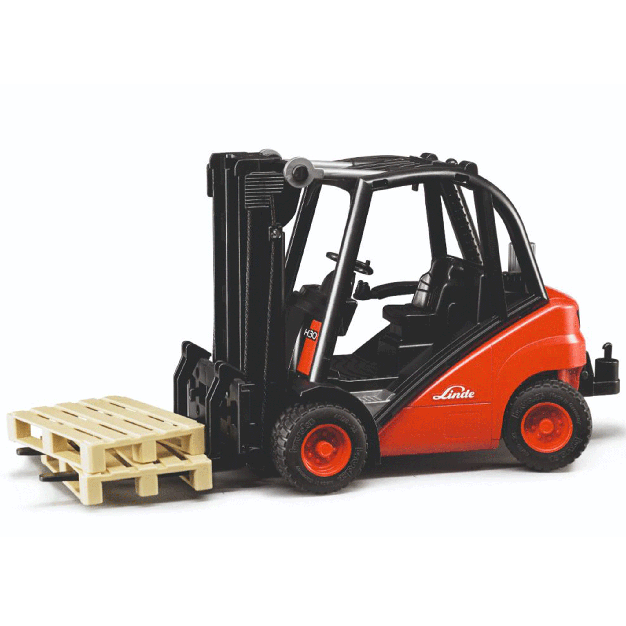 Bruder Linde Fork Lift H30D with 2 Pallets 1:16 Scale
