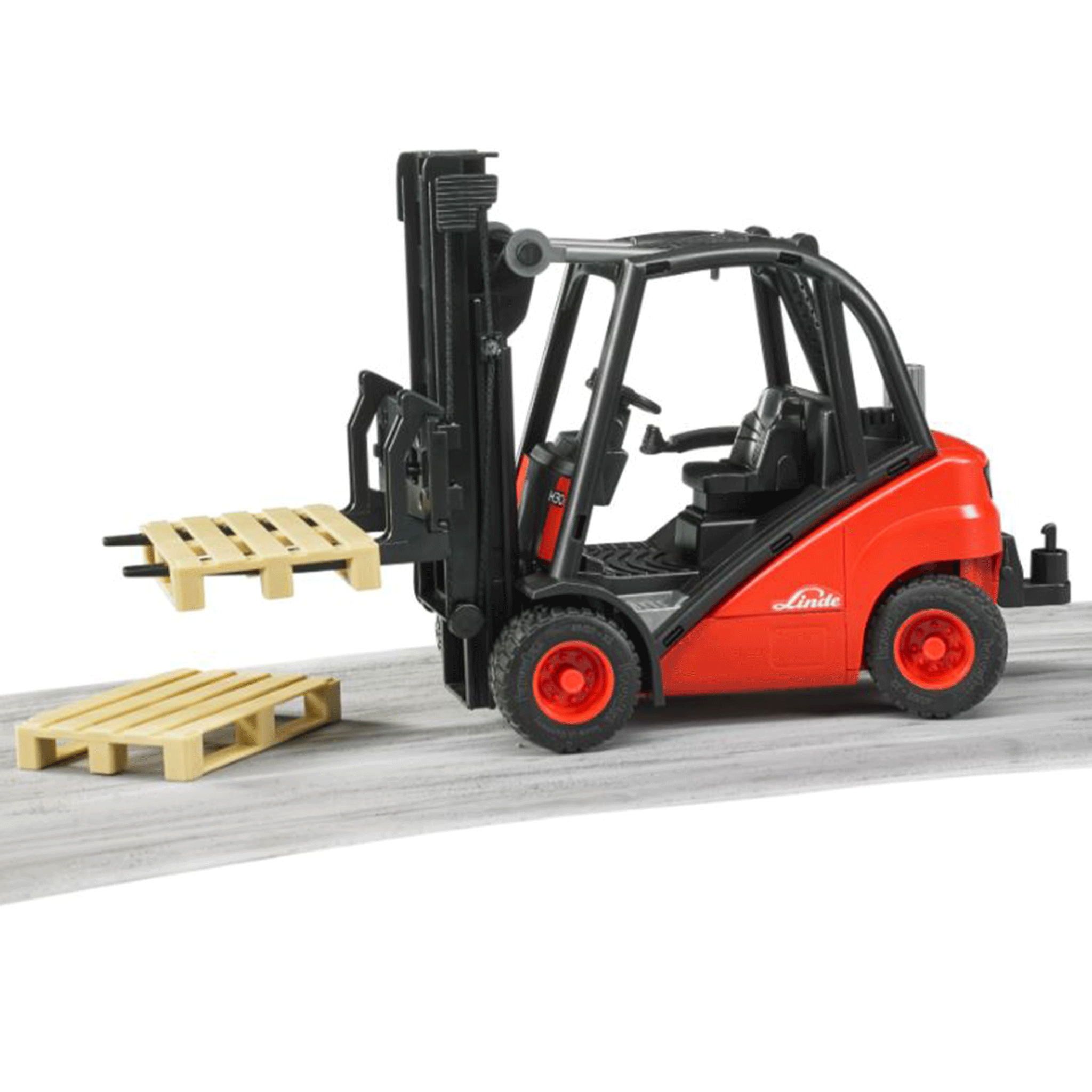 Bruder Linde Fork Lift H30D with 2 Pallets 1:16 Scale