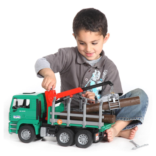 Bruder MAN Timber Truck with Loading Crane &amp; Trunks 2