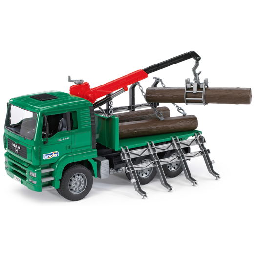 Bruder MAN Timber Truck with Loading Crane &amp; Trunks 1