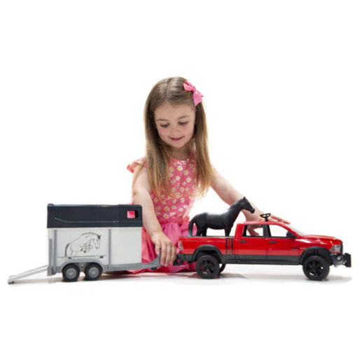 Bruder Ram 2500 Power Wagon with Horse Trailer &amp; Horse 1.16 Scale 2