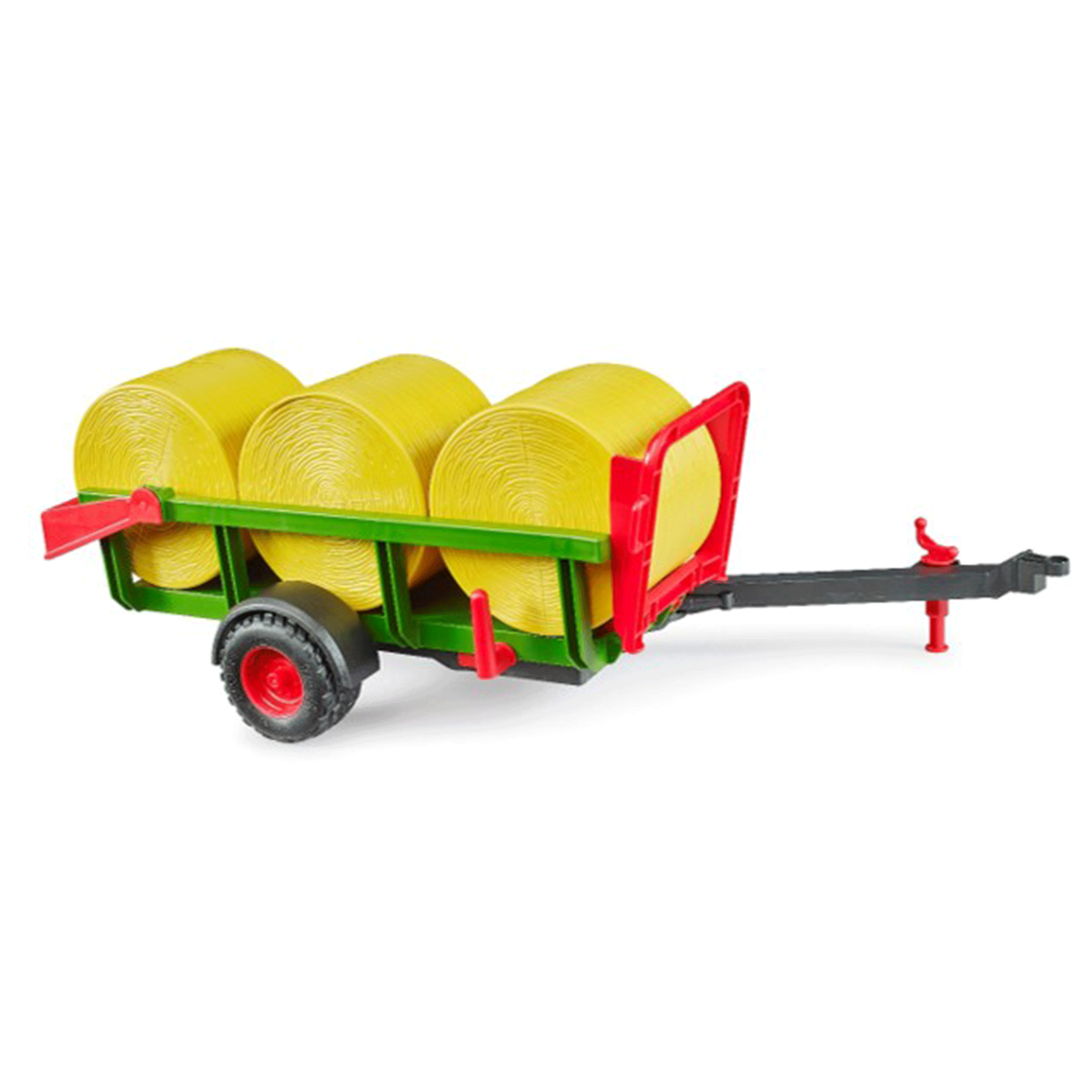 Bruder Round Bale Collector Trailer with 3 Round Bales 1:16 Scale