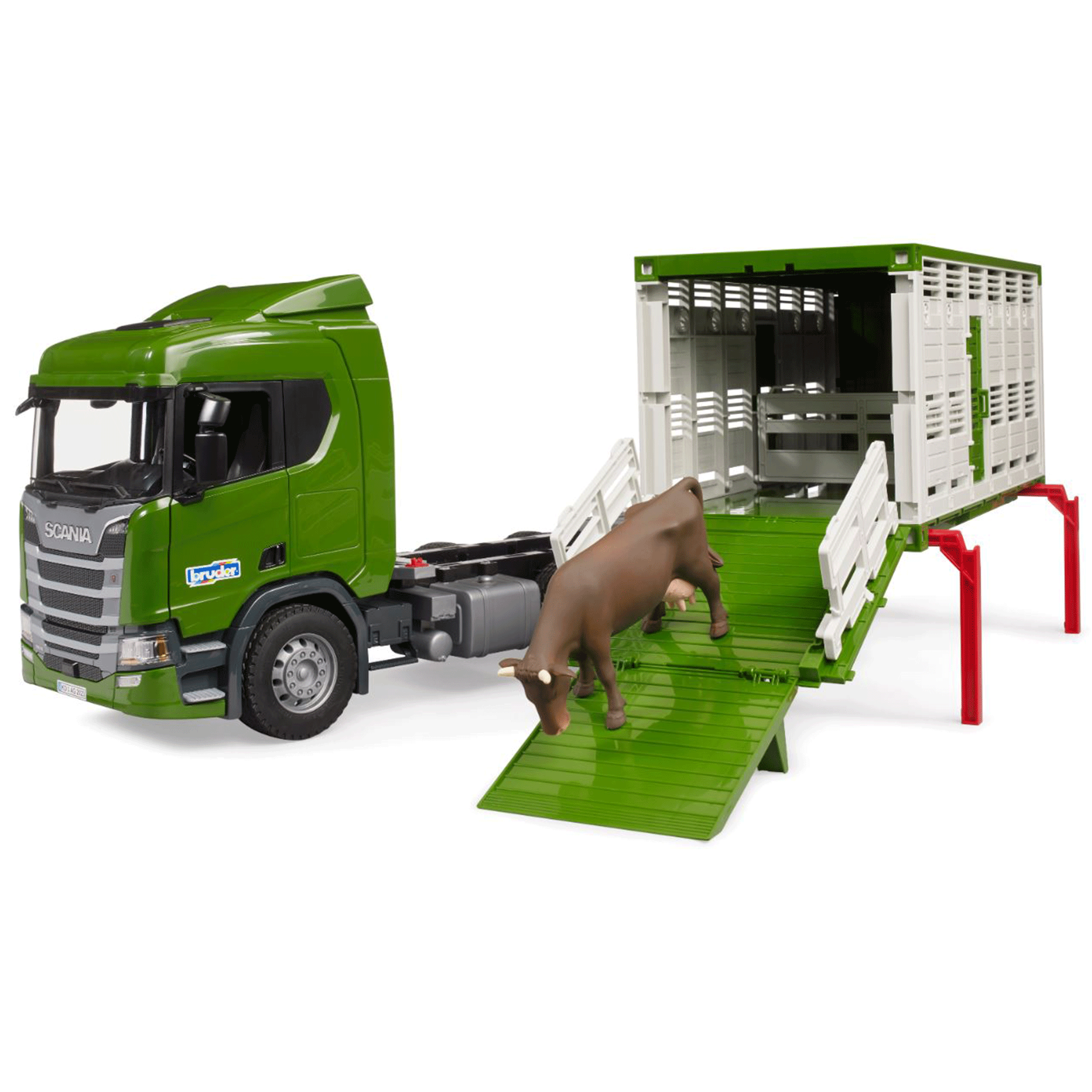 Bruder Scania Super 560R Cattle Transportation Truck with 1 Cattle 1:16 Scale