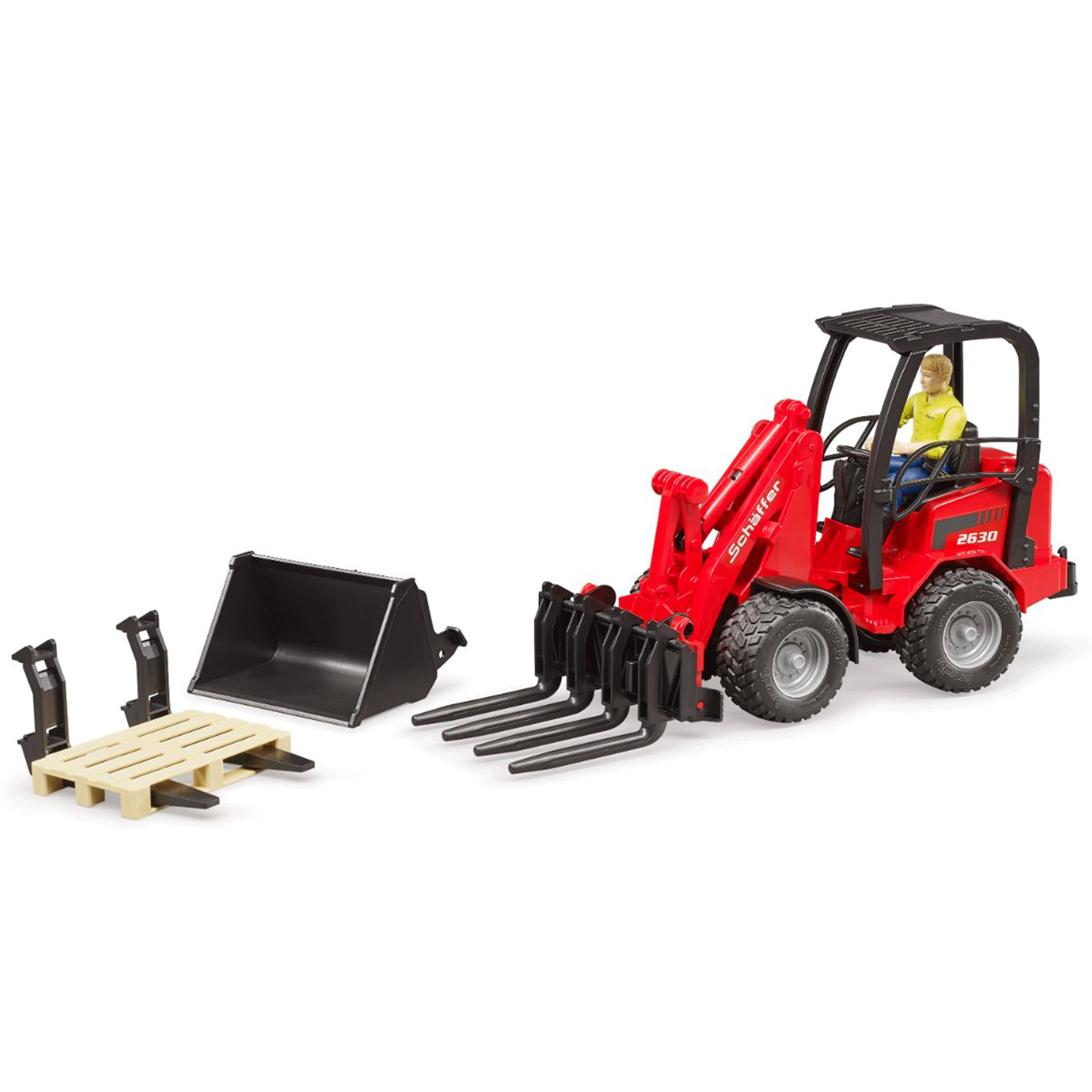 Bruder Schäffer Compact Loader 2630 with Figure & Accessories 1:16 Scale