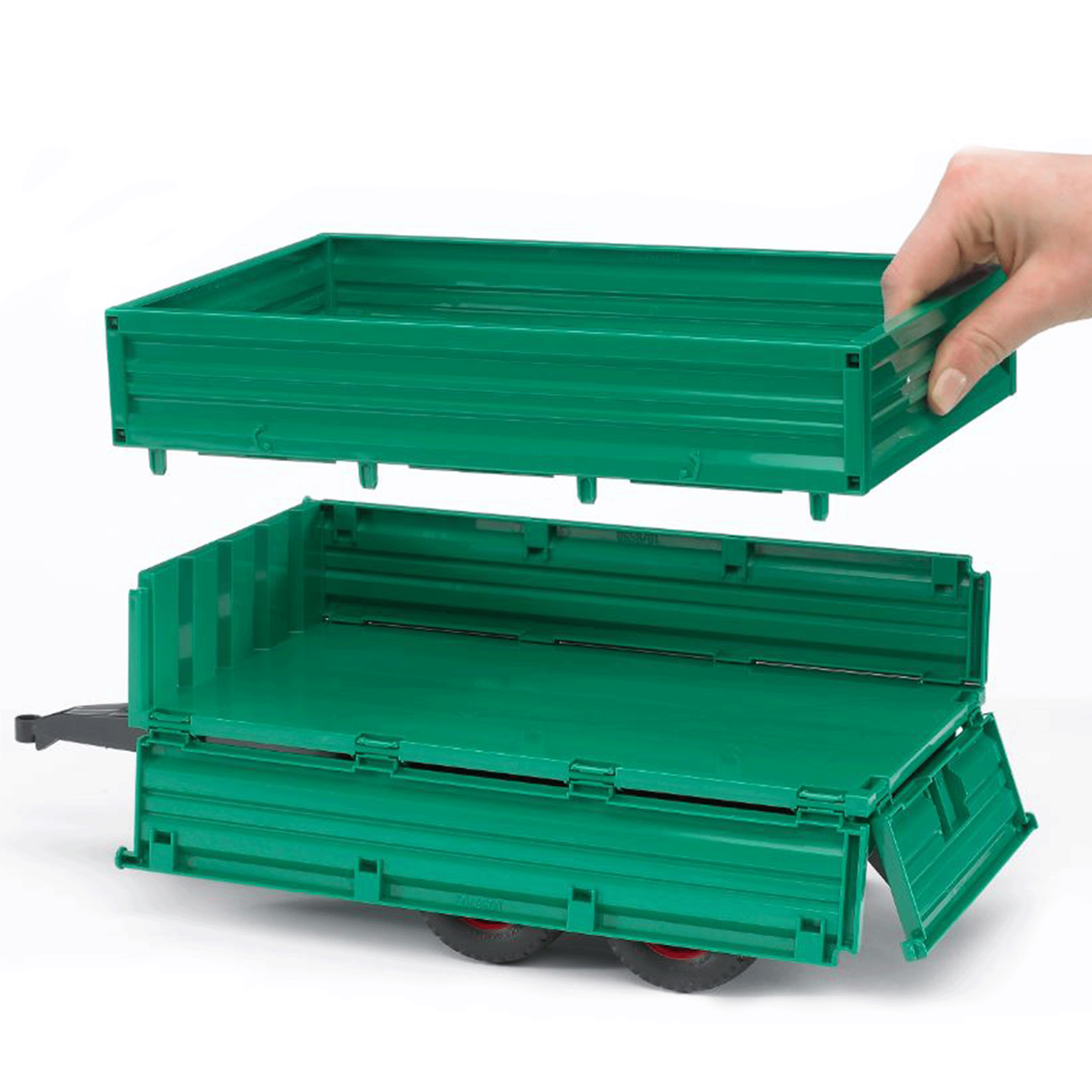 Bruder Tandem Axle Tipping Trailer with Removeable Top 1:16 Scale