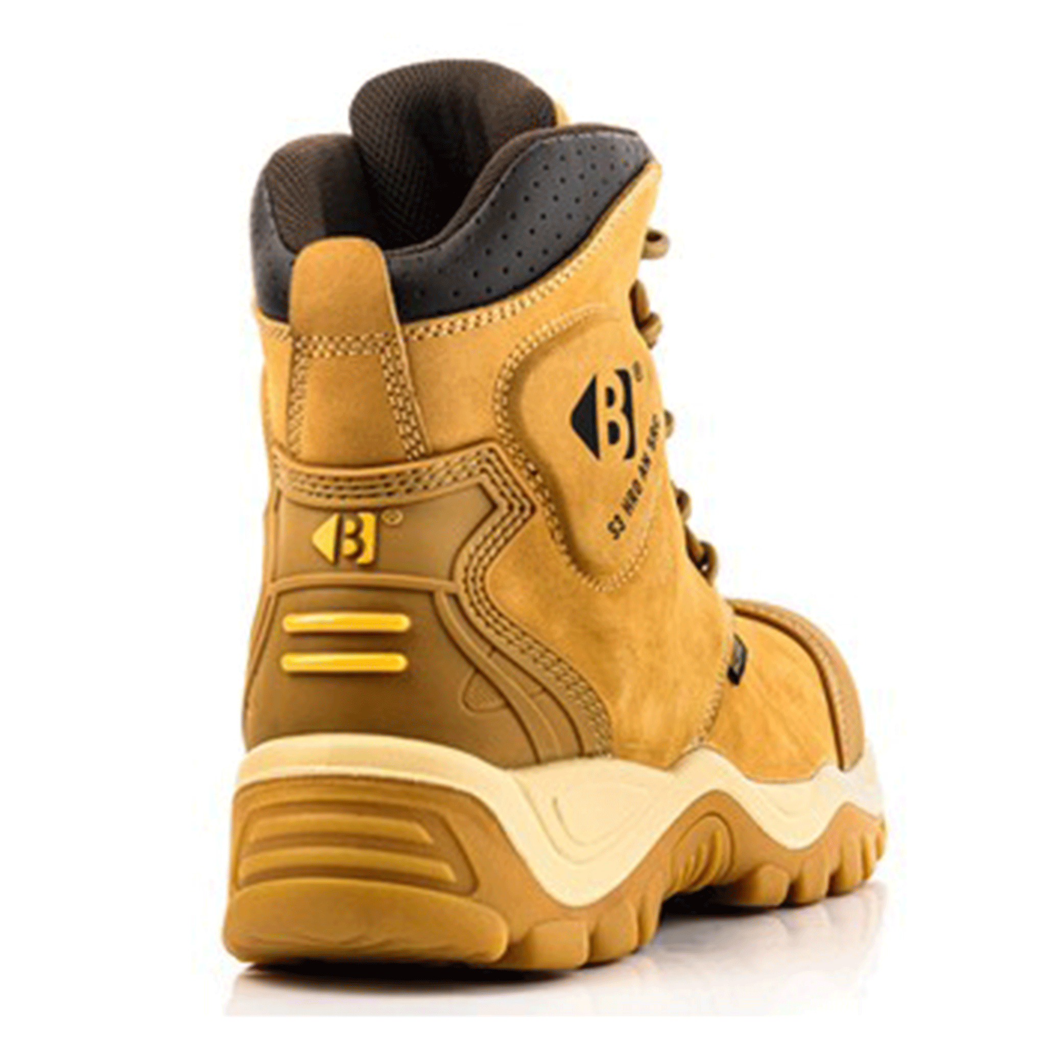 Buckbootz BSH012HY Honey Crazy Horse Leather Buckshot Lace Safety Boot
