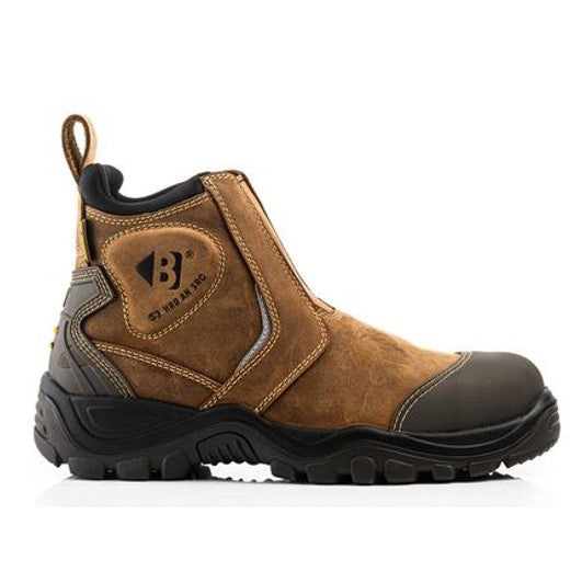 Buckler BSH014 Waterproof Leather Pull On Safety Boots Dark Brown 1
