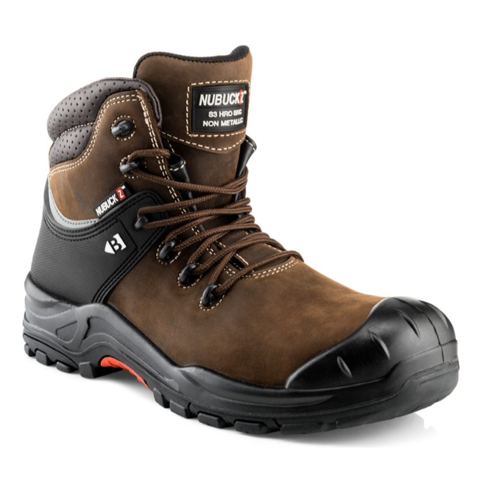Buckshot Nubuckz Brown Safety Lace Boot 1