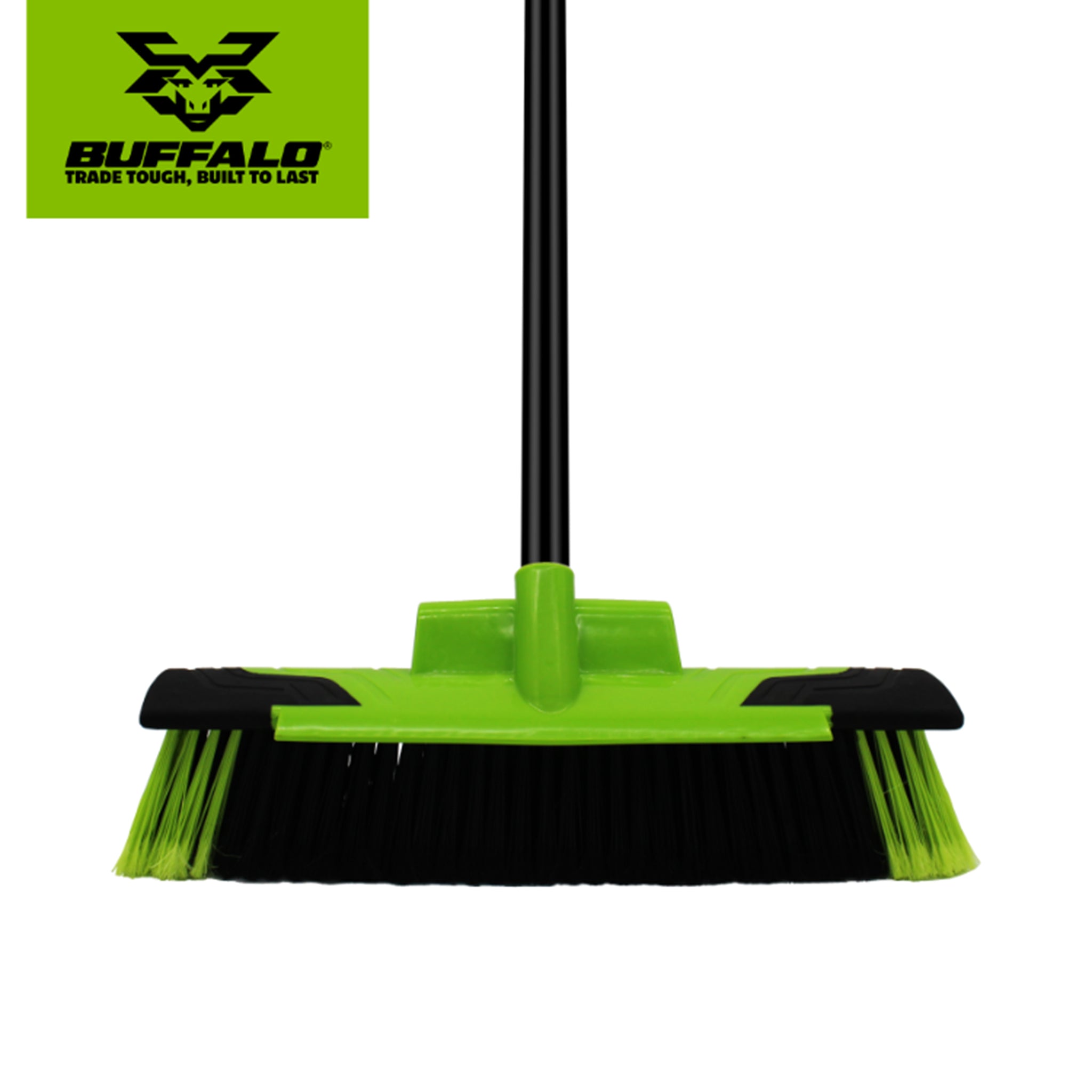 Buffalo 18" Stiff PVC Yard Broom with Scraper Blade & Metal Handle