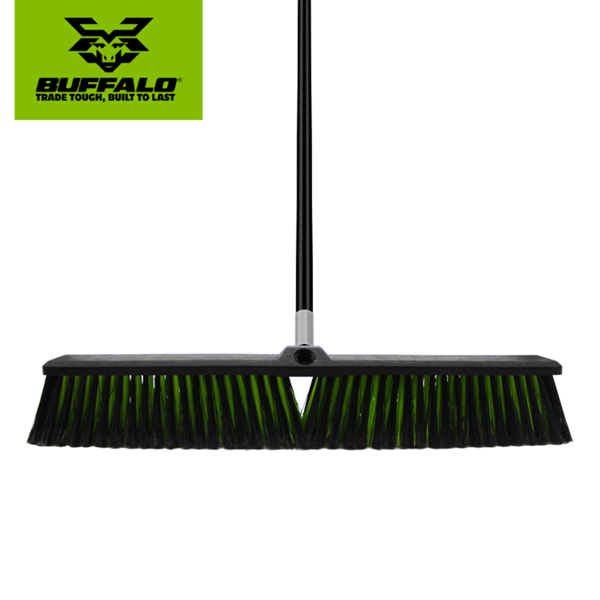 Buffalo 24 Inch Stiff PVC Yard Broom with Metal Handle