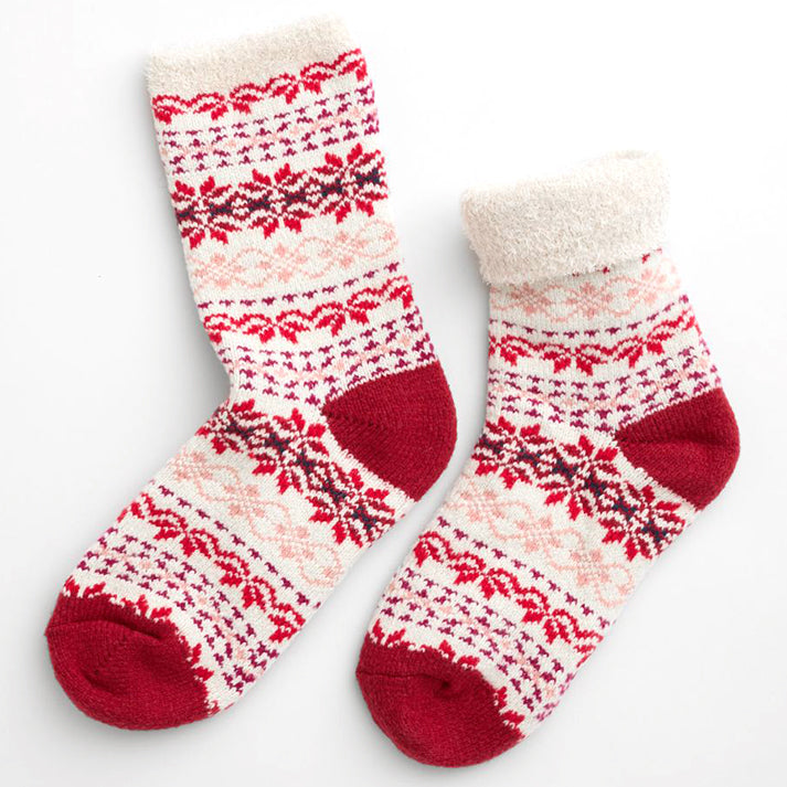Cabin Socks - Ripe Berry Dahlia - 1