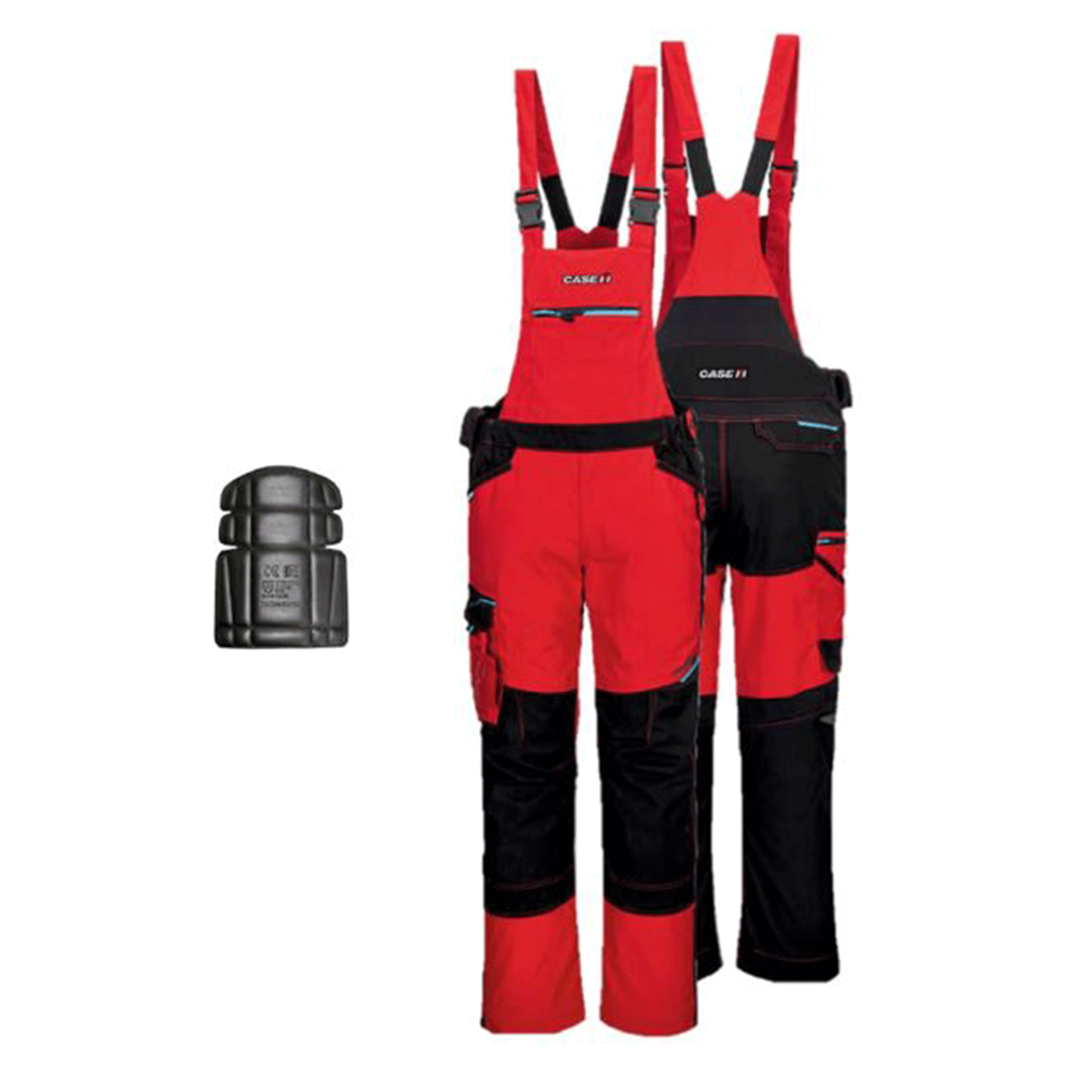 Case IH Premium HD Bib and Brace Overalls Red-Black