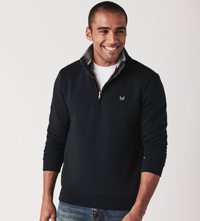 Crew Classic Men's Half Zip Sweatshirt Navy 2