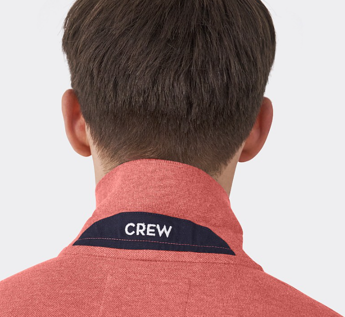 Crew Classic Pique Polo Shirt Deep Coral Marl 2