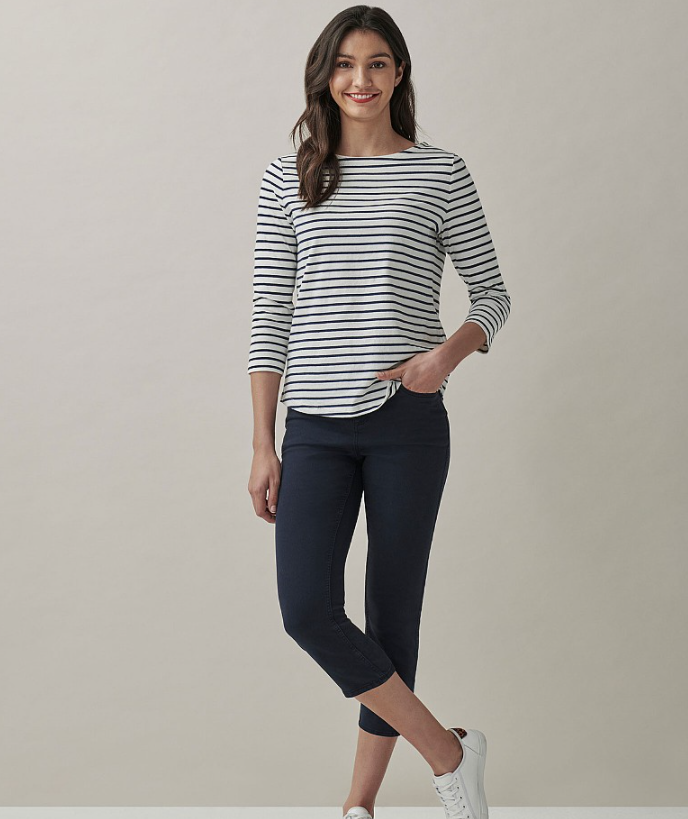 Crew Clothing Ladies Cropped Jeans Heritage Navy 2