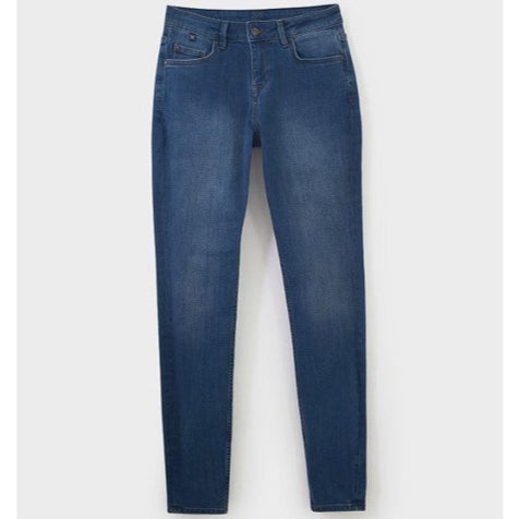 Crew Clothing Ladies Skinny Jeans Worn Out Mid Wash 1