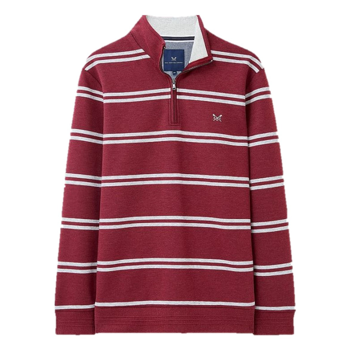 Crew Fentworth Half Zip Sweatshirt Cordovan Grey 1