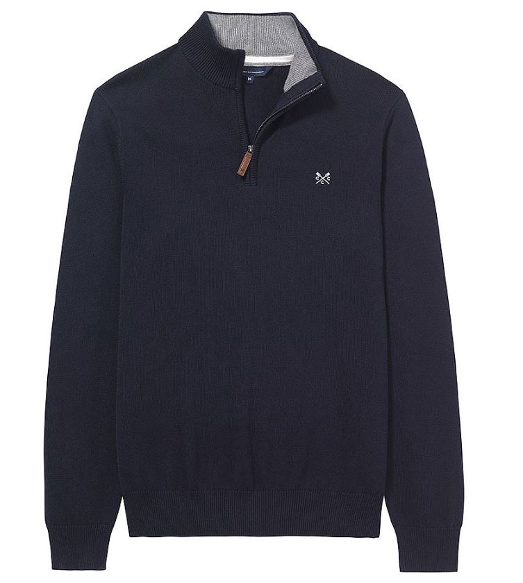 Crew Men's Classic Half Zip Jumper Navy 2