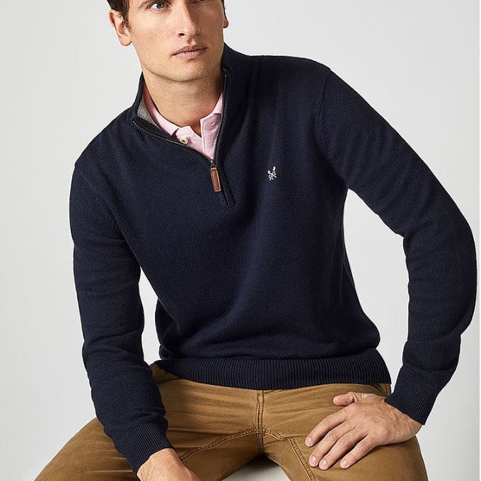 Crew Men's Classic Half Zip Jumper Navy 1