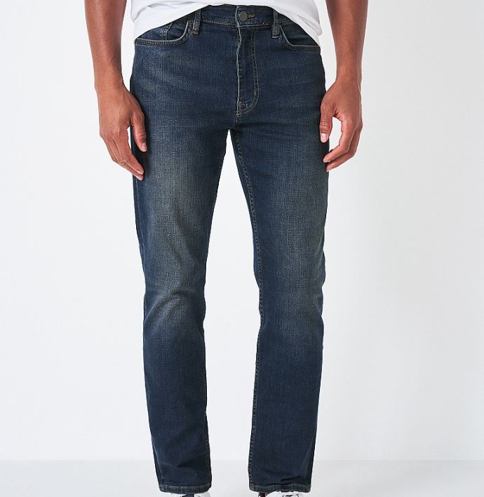 Crew Parker Straight Leg Jeans Dark Vintage Blue 1