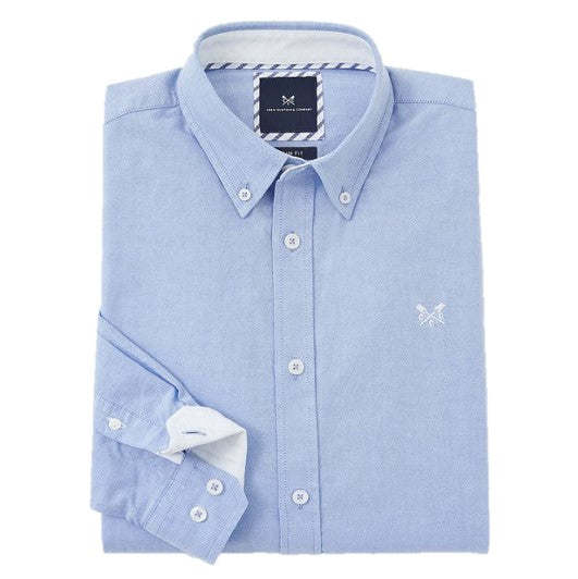Crew Slim Fit Cotton Oxford Shirt Sky Blue 1