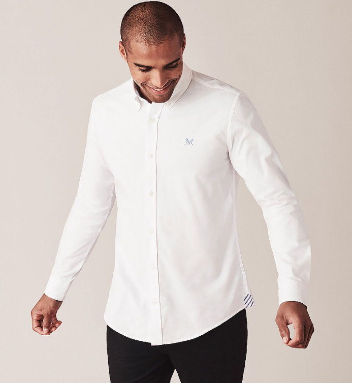 Crew Slim Fit Oxford Shirt White 2