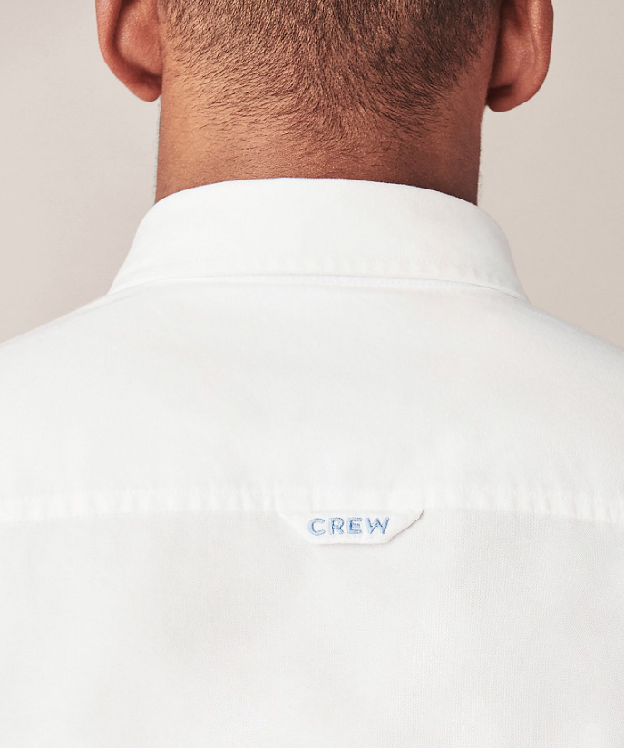 Crew Slim Fit Oxford Shirt White 4