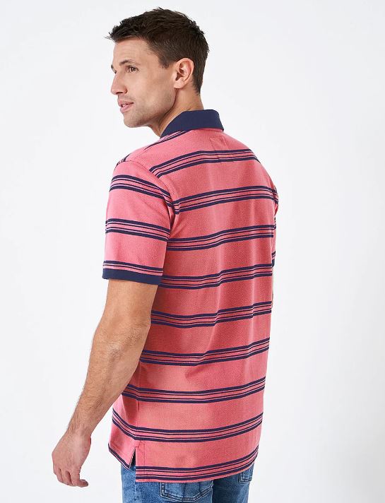 Crew Westcott Polo Shirt Rapture Rose-Navy 2