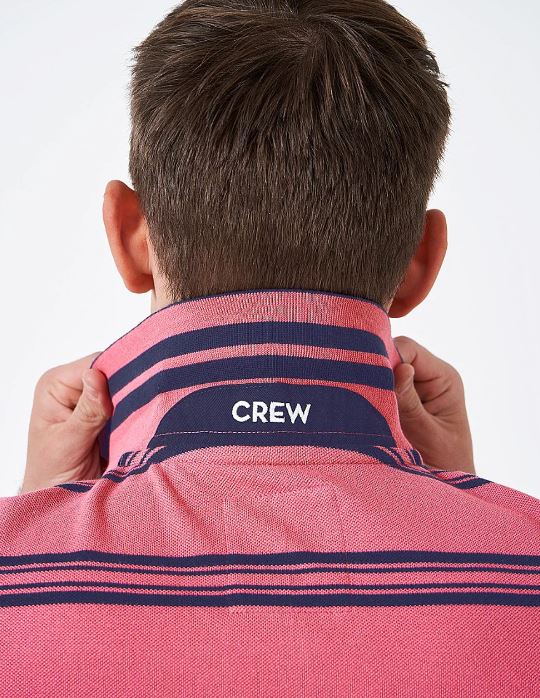 Crew Westcott Polo Shirt Rapture Rose-Navy 3