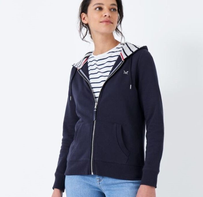 Crew Women's Zip Through Hoodie Navy 1