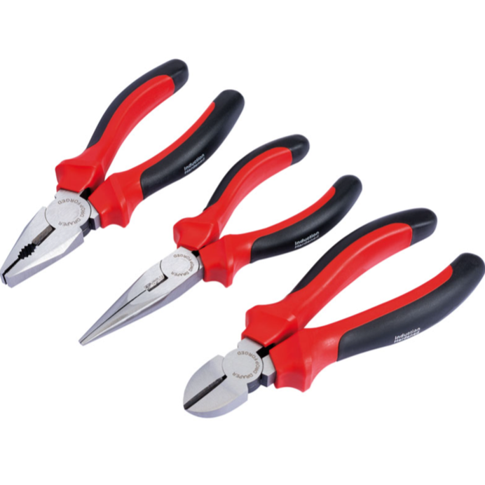 Draper 160mm 3pc Heavy Duty Soft Grip Pliers Set